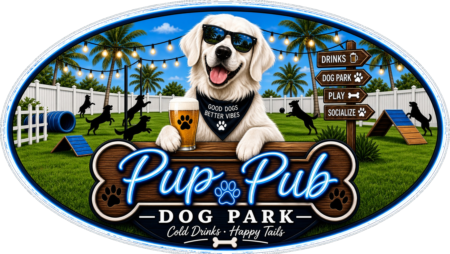 Pup Pub Dog Park: cold drinks, happy tails